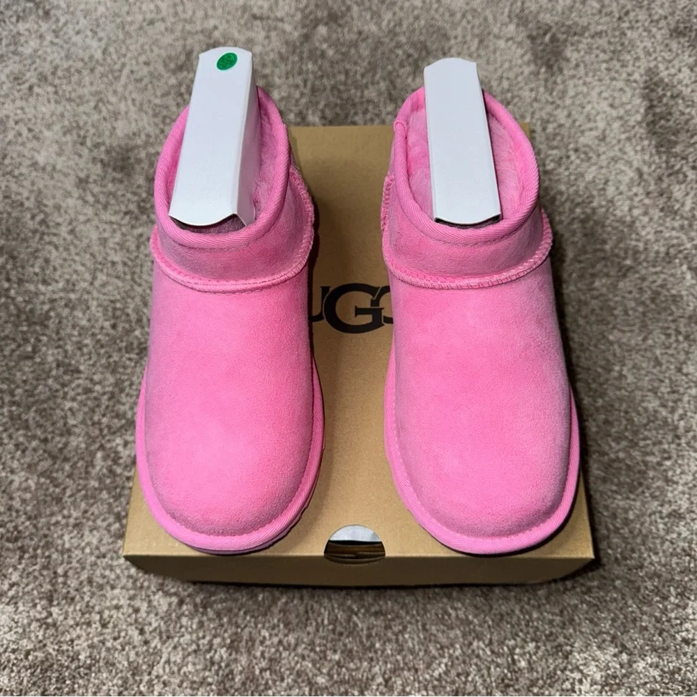 New Kids UGG Classic Ultra Mini Boots Satchet Pink